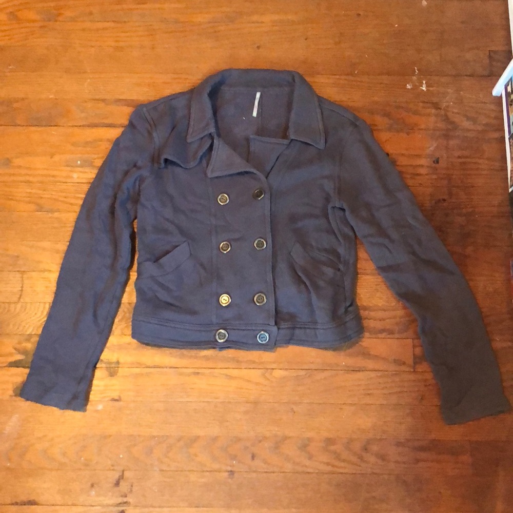 Grey button up jacket